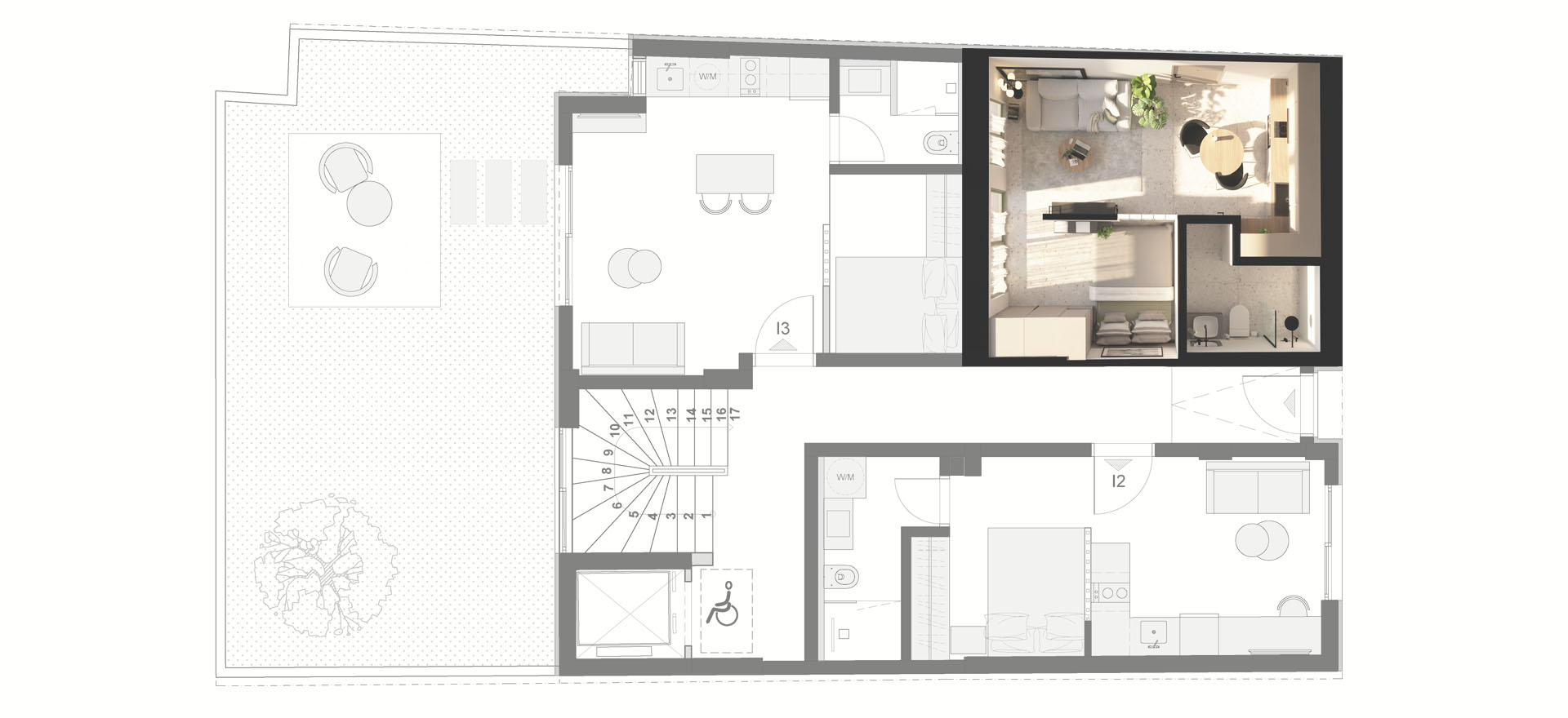 Floor plan for apartment Ι1
